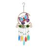 GLASS LEAVES WIND CHIME - BUTTERFLY IRON ORNAMENT