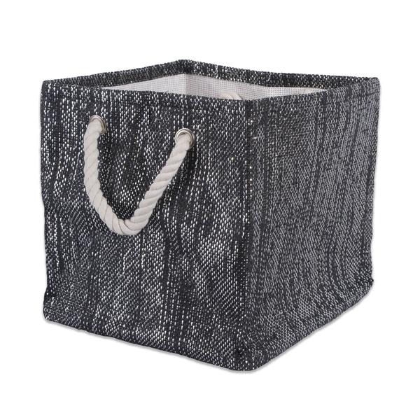 PAPER BIN LUREX BLACK/SILVER SQUARE 11x11x11