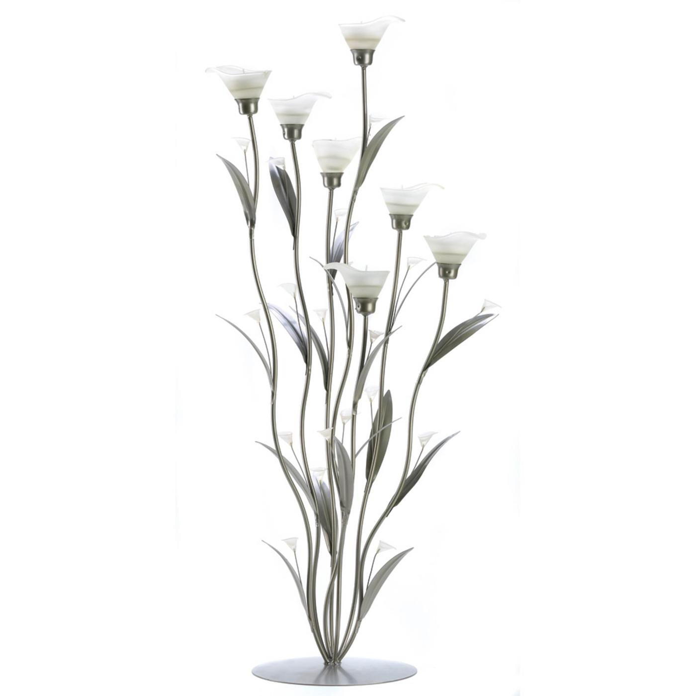 SILVER CALLA LILY CANDLEHOLDER