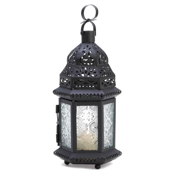 CLEAR GLASS MOROCCAN LANTERN