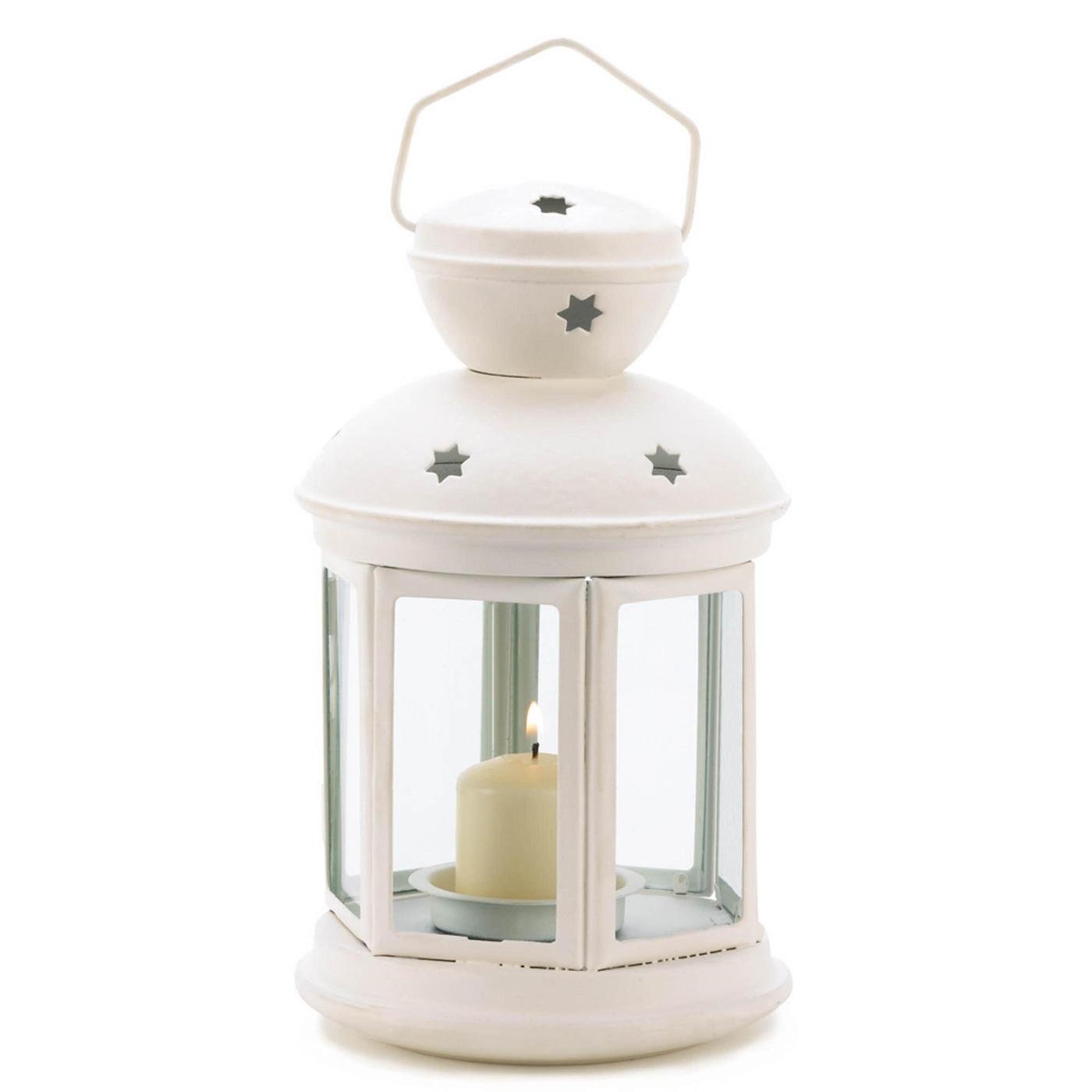 WHITE COLONIAL CANDLE LAMP