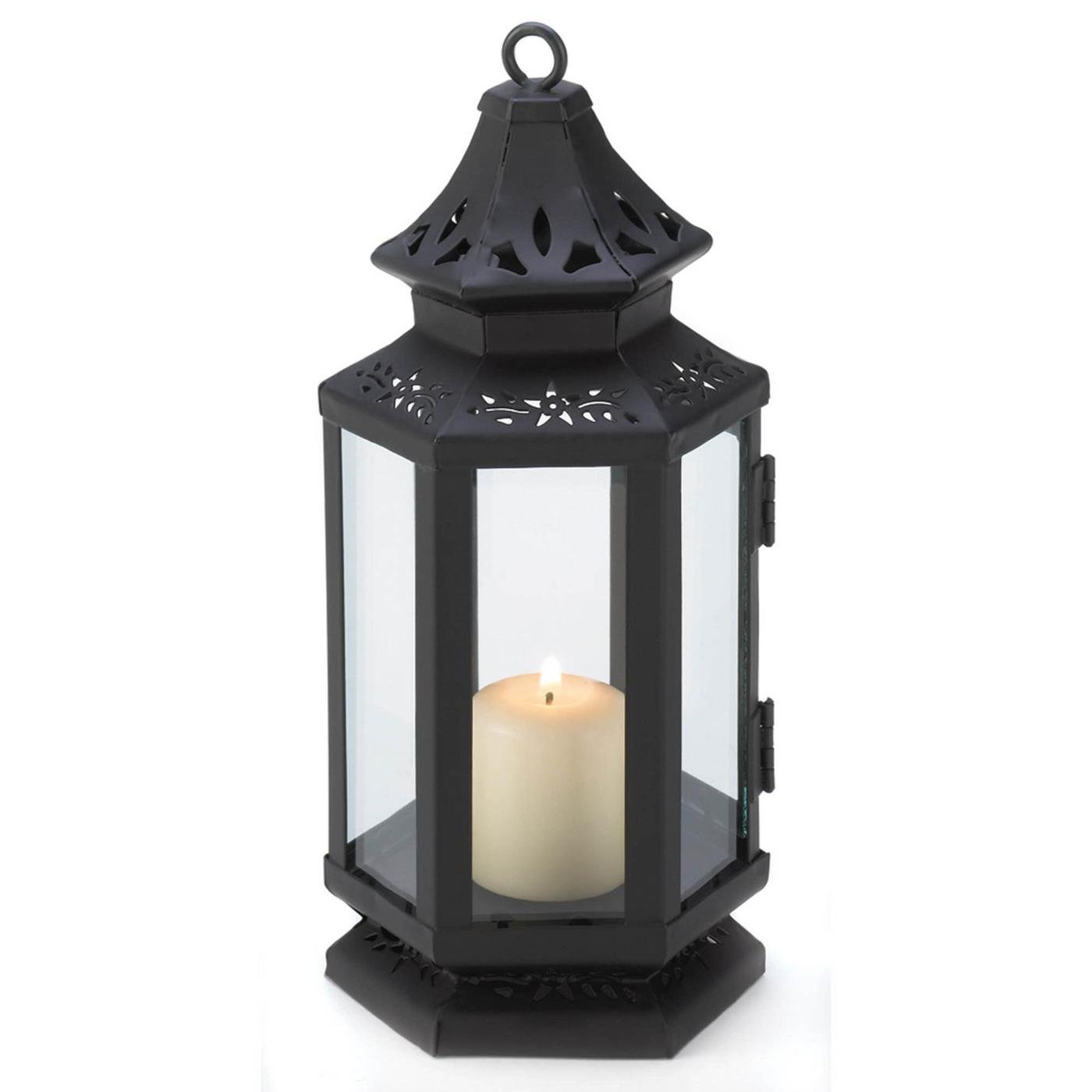 BLACK STAGECOACH LANTERN