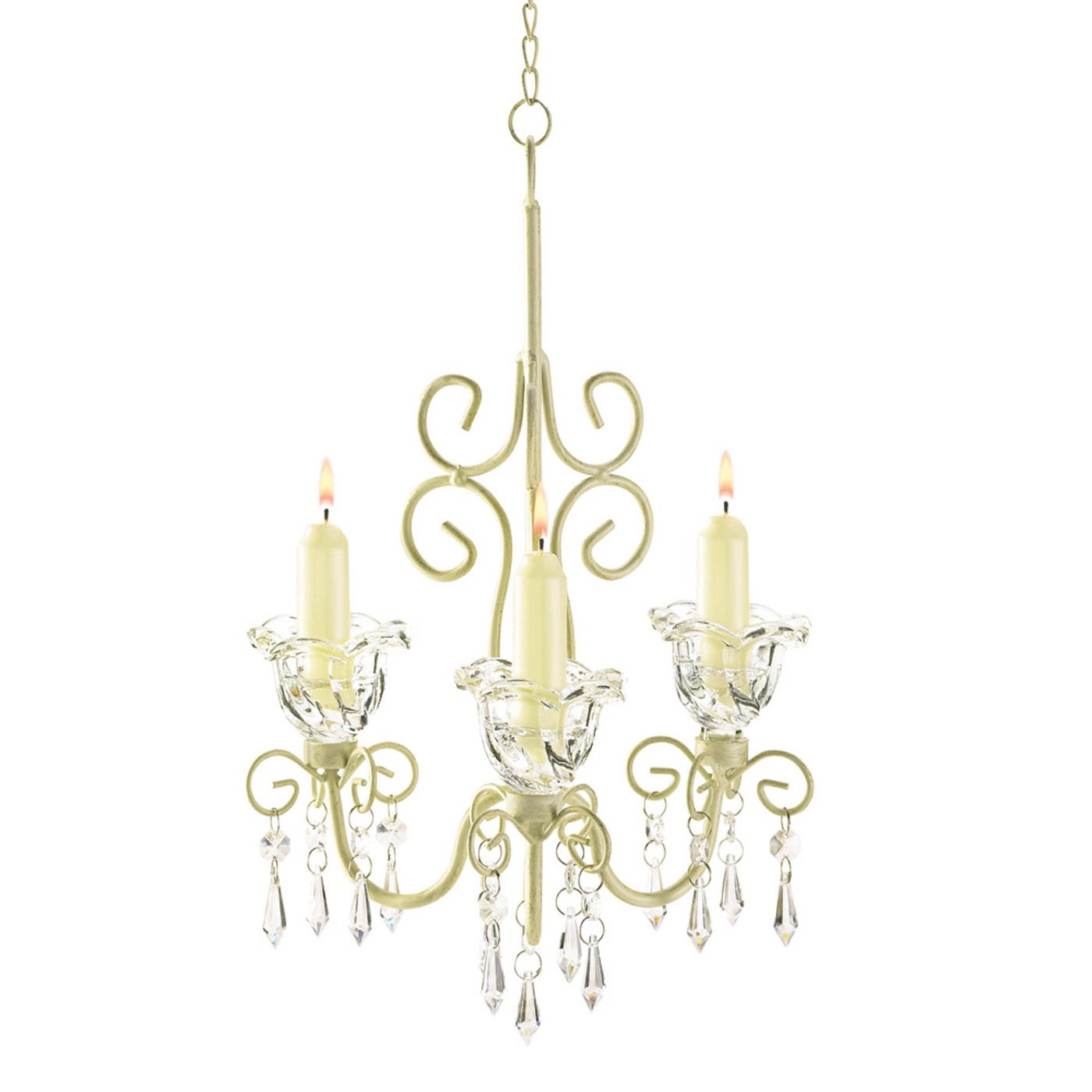 SHABBY ELEGANCE SCROLLWORK CHANDELIER