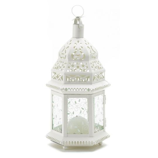 WHITE MOROCCAN LANTERN