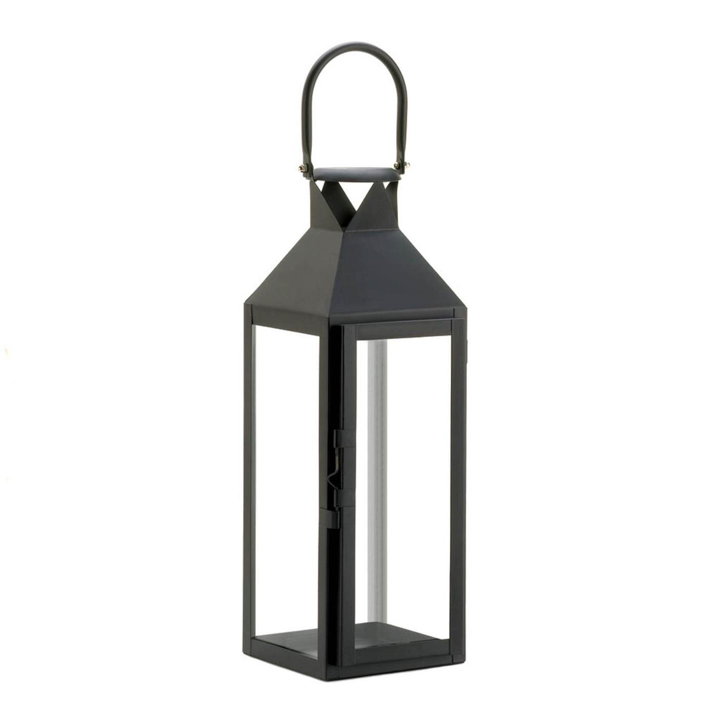 BLACK MANHATTAN CANDLE LANTERN