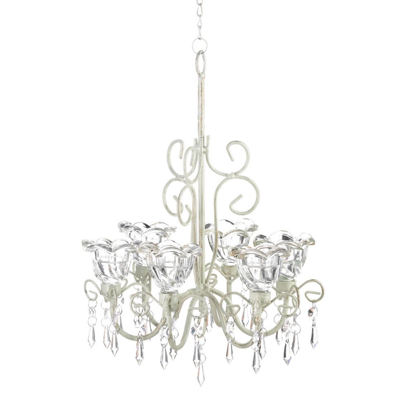 CRYSTAL BLOOMS CANDLE CHANDELIER