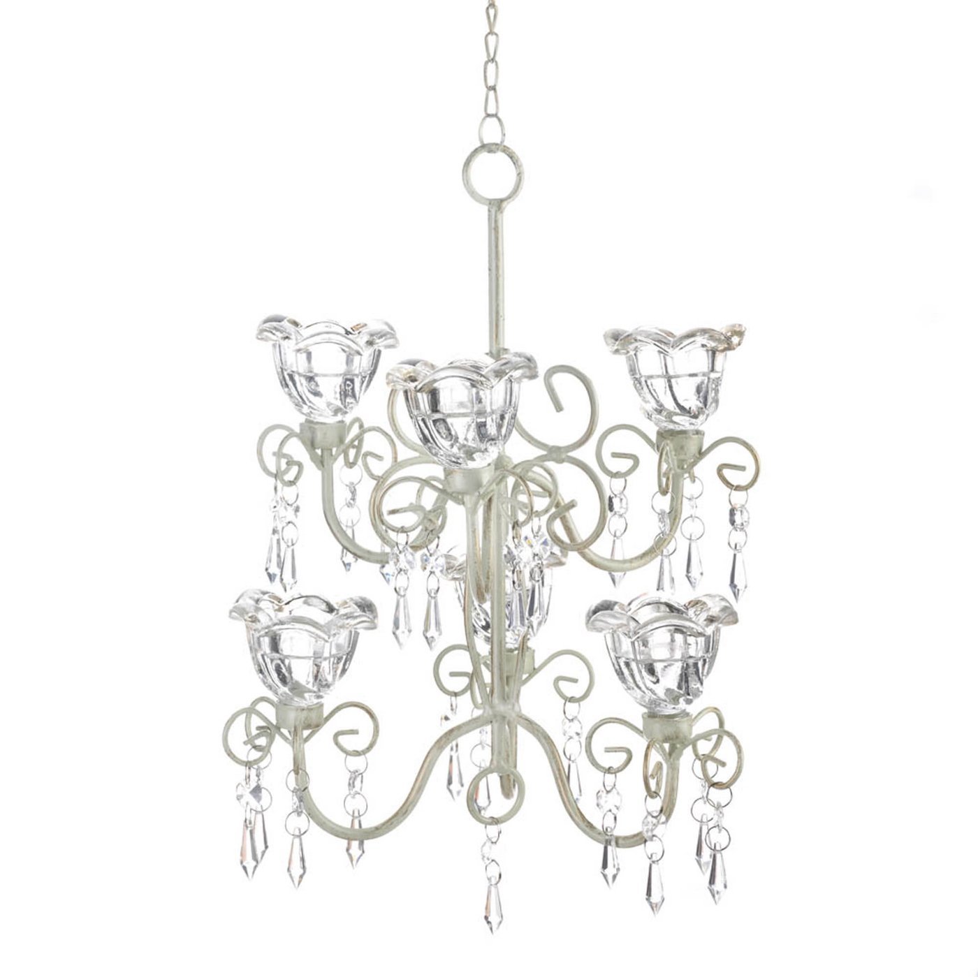 CRYSTAL BLOOMS DOUBLE CHANDELIER