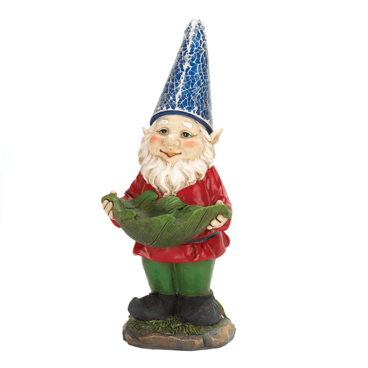 BIRD FEEDER GNOME SOLAR STATUE