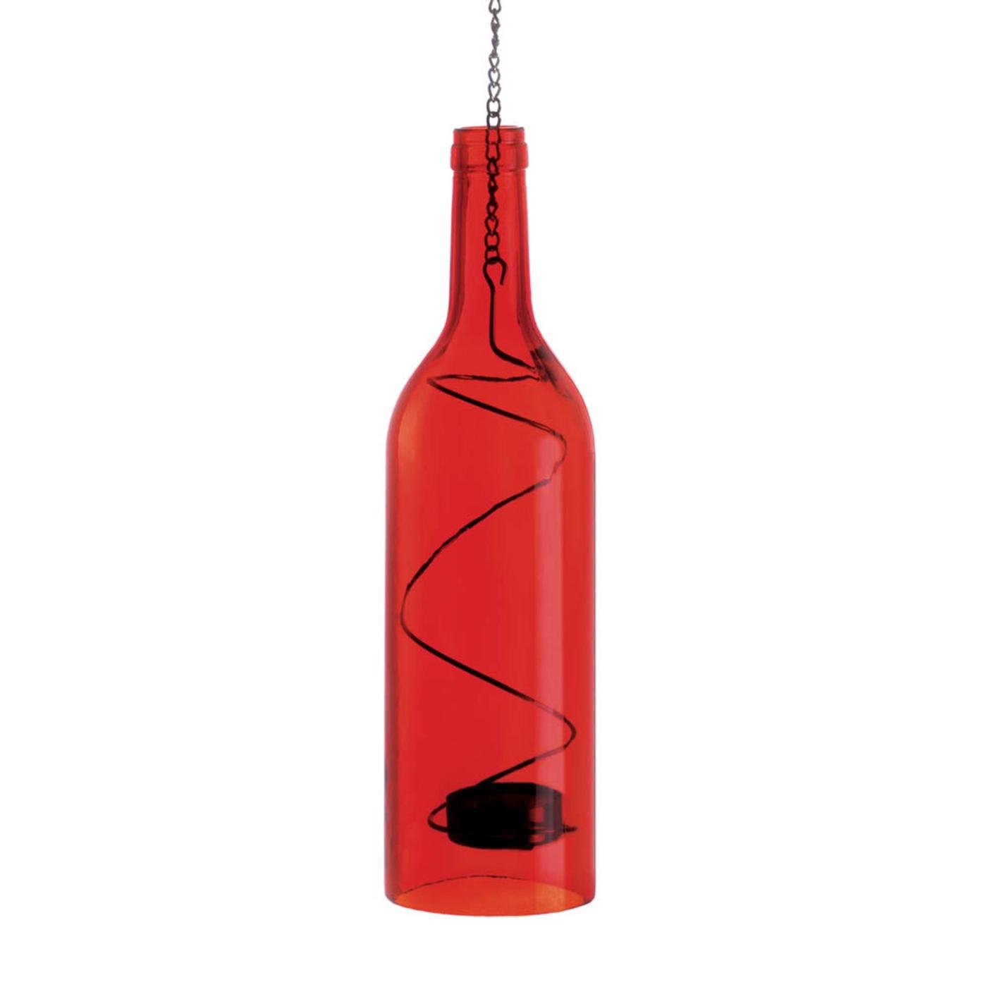 ORANGE BOTTLE HANGING CANDLEHOLDER
