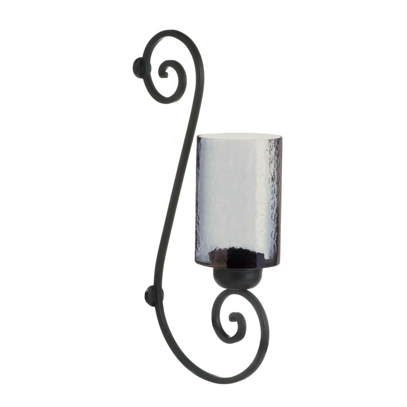 SMOKED GLASS WALL SCONCE