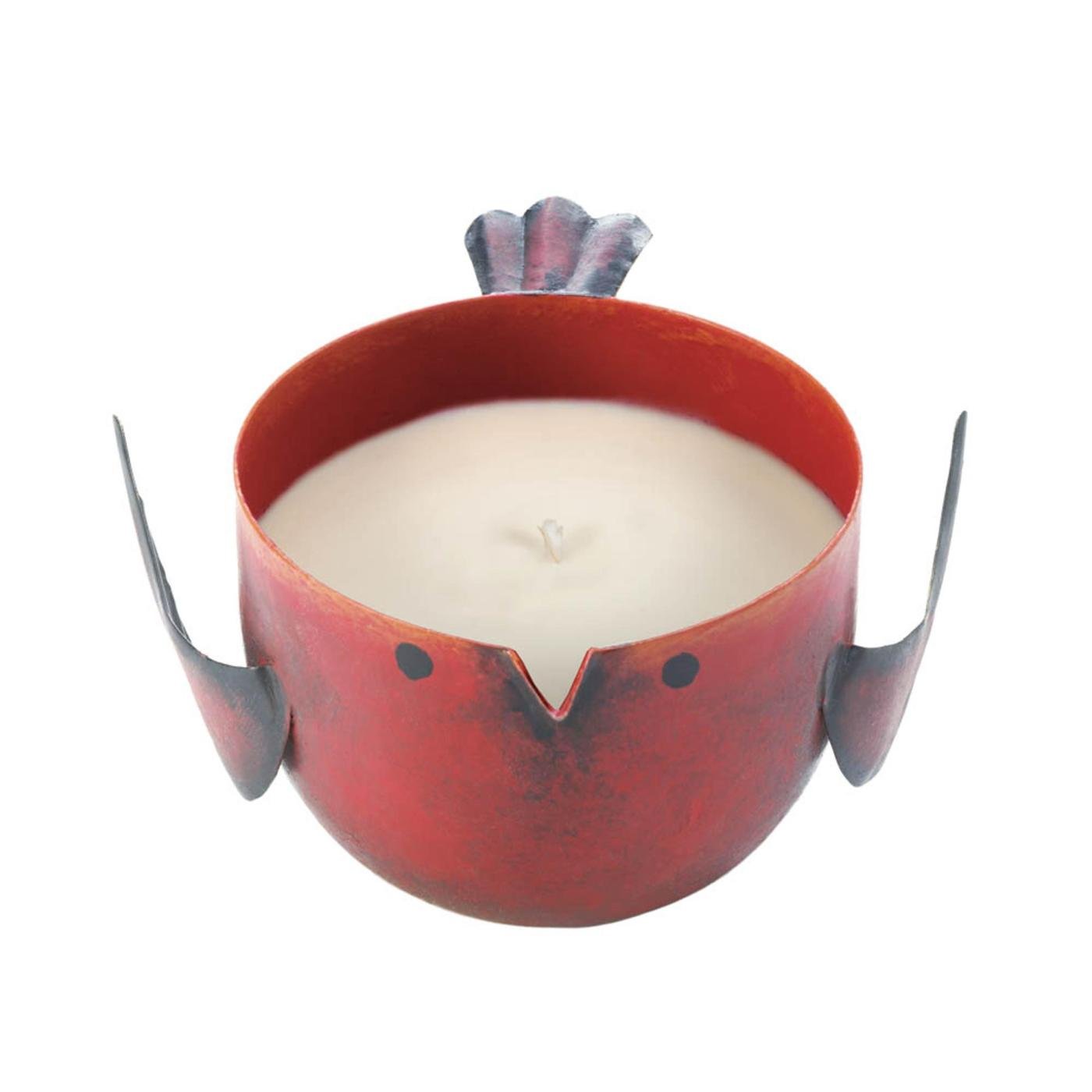 RED APPLE BIRDIE CANDLE