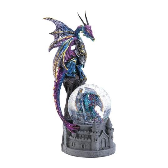 DRAGON CASTLE GLITTERING SNOW GLOBE