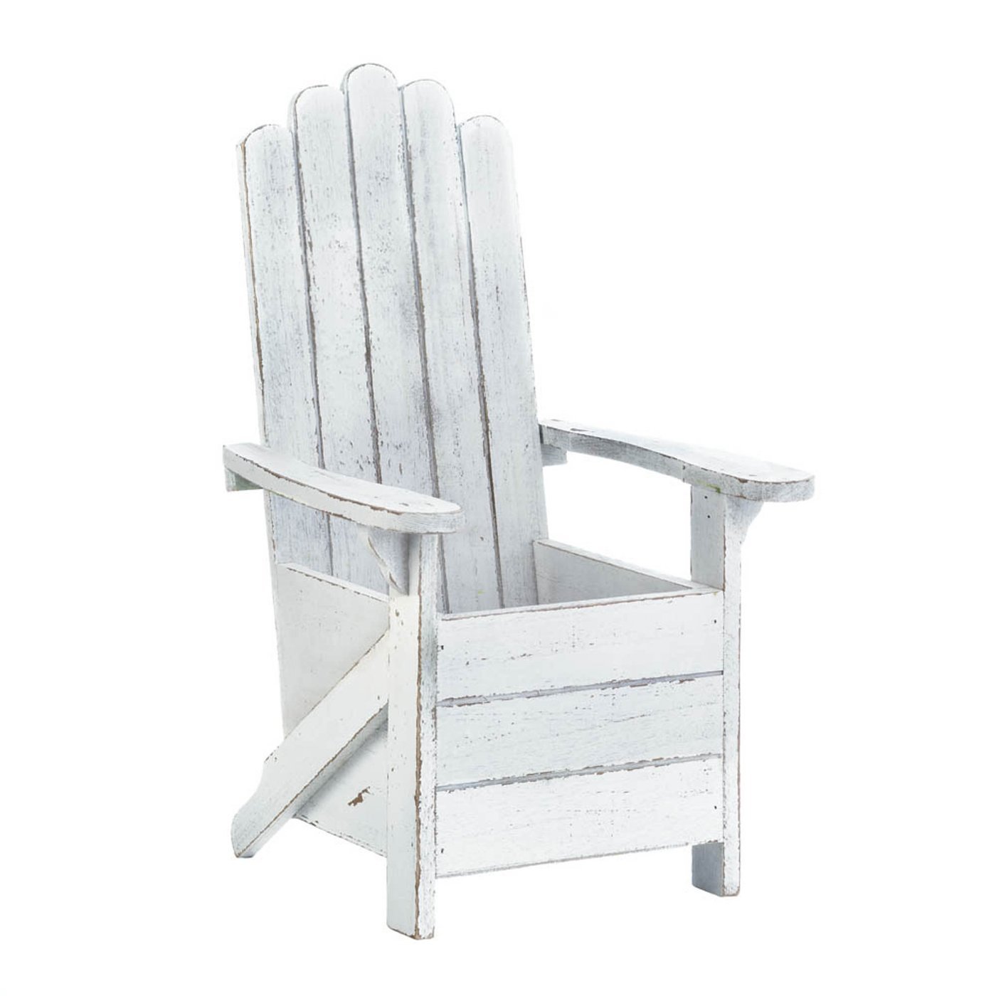 WHITE ADIRONDACK CHAIR PLANTER