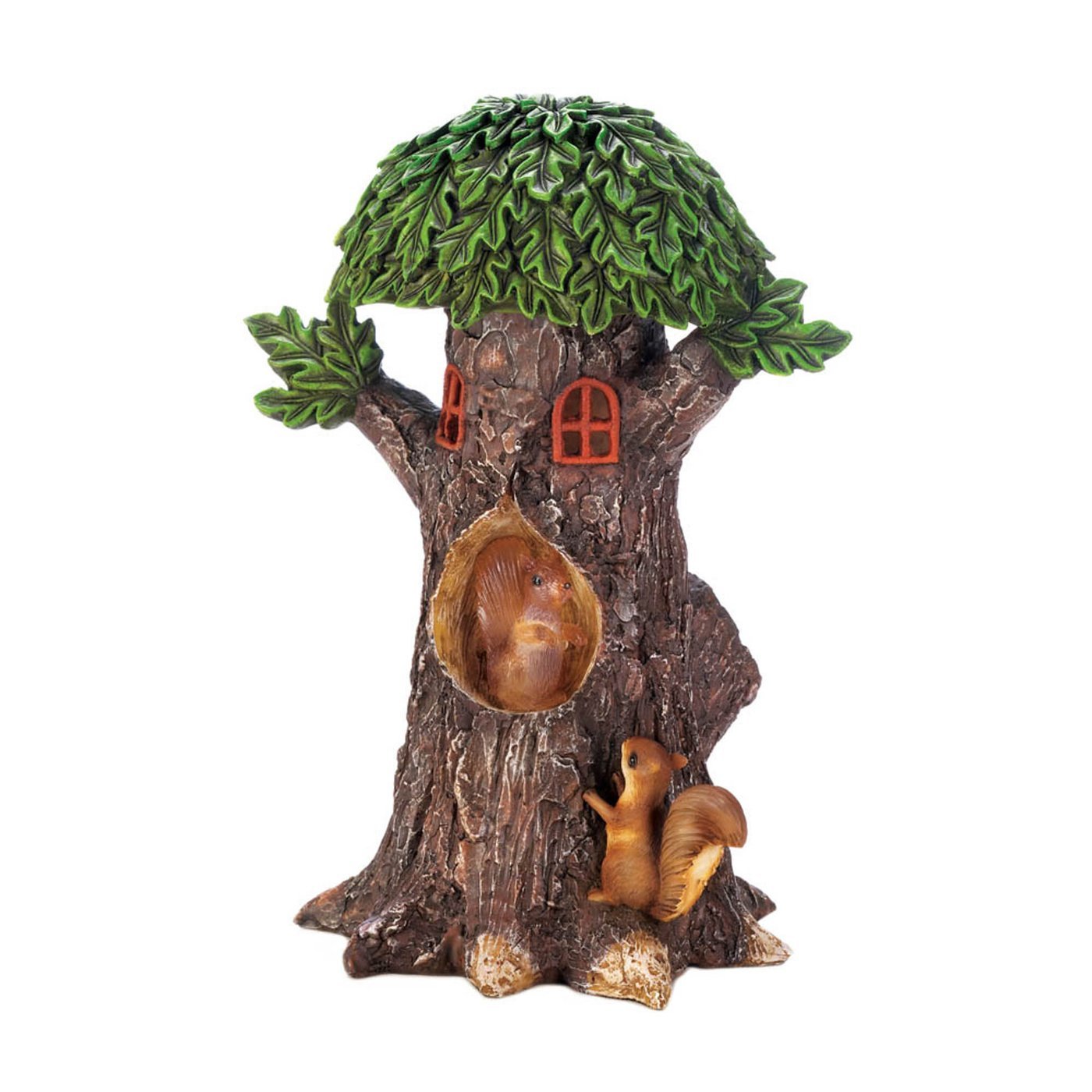 SOLAR PLAYFUL SQUIRRELS TREEHOUSE