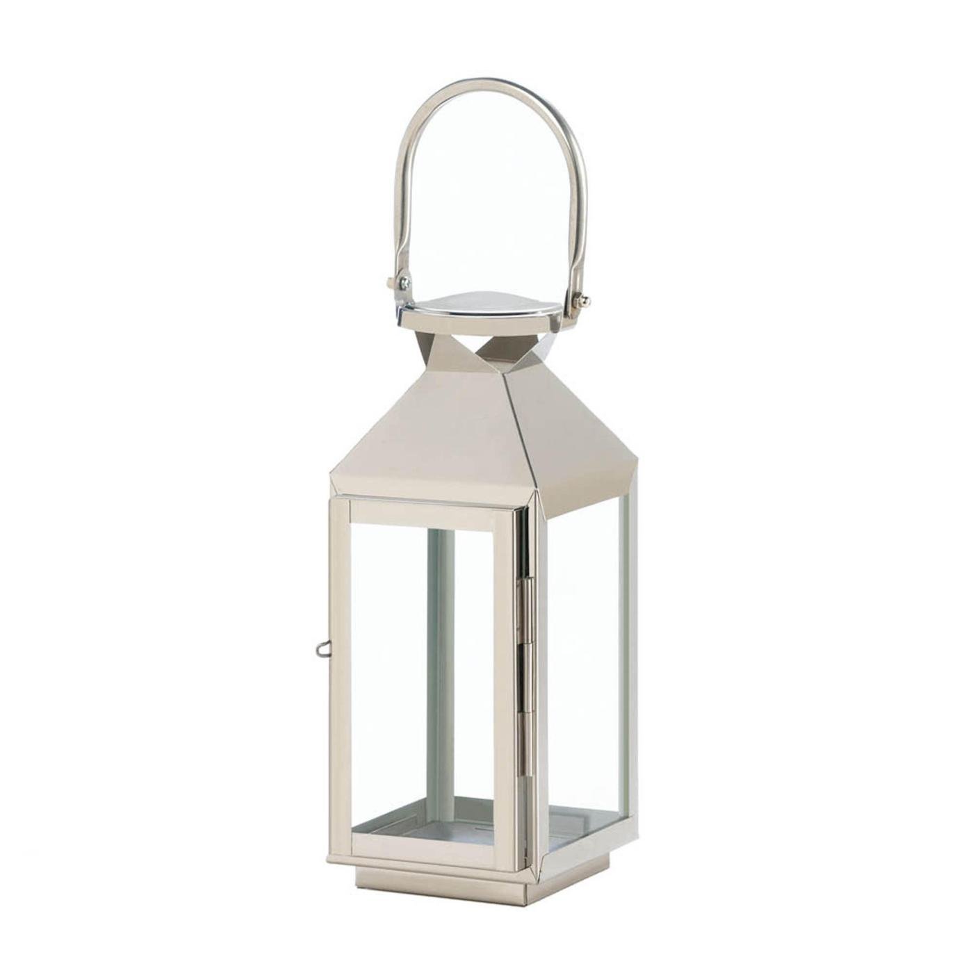 SMALL MANHATTAN STAINLESS STEEL LANTERN
