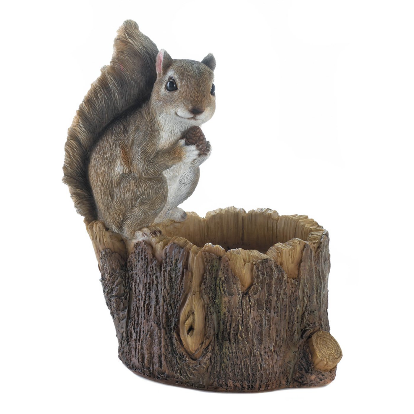 SQUIRREL TREE TRUNK BIRD FEEDER