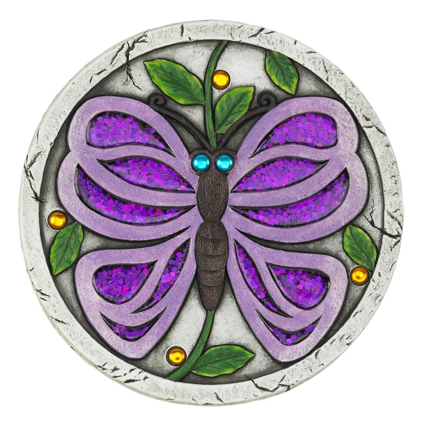 PURPLE BUTTERFLY GARDEN STEPPING STONE