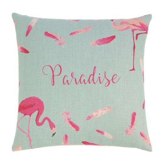FLAMINGO FEATHERS DECORATIVE PILLOW