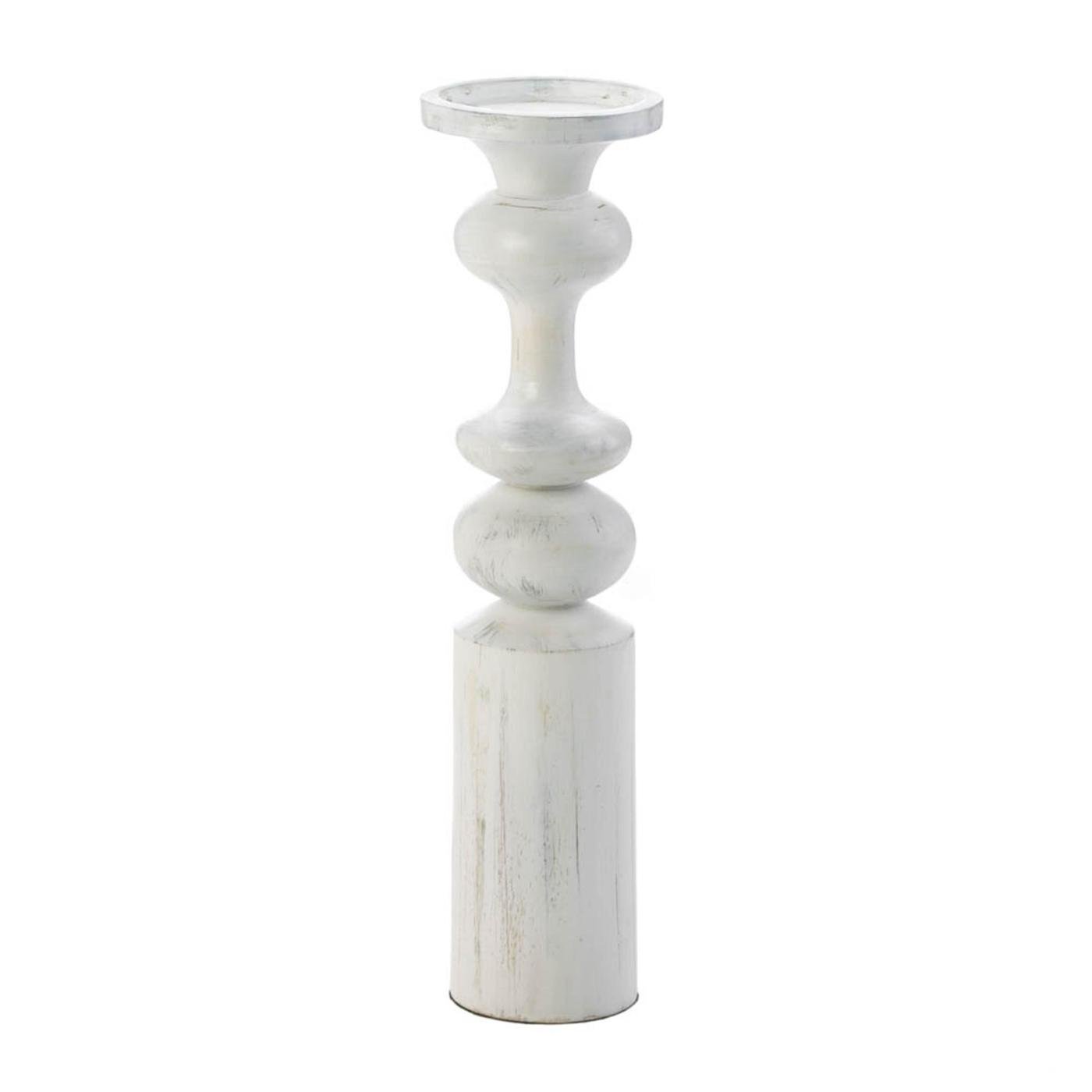 CASARES WHITE ARTISAN CANDLEHOLDER
