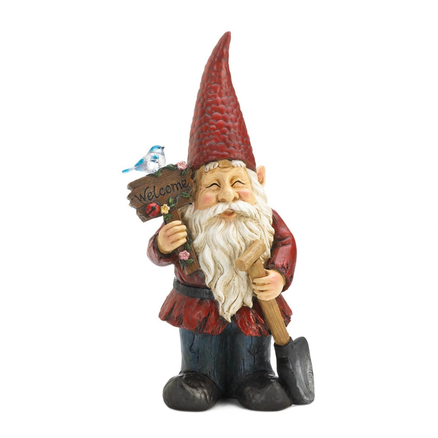 WELCOME GNOME SOLAR GARDEN DECORATION