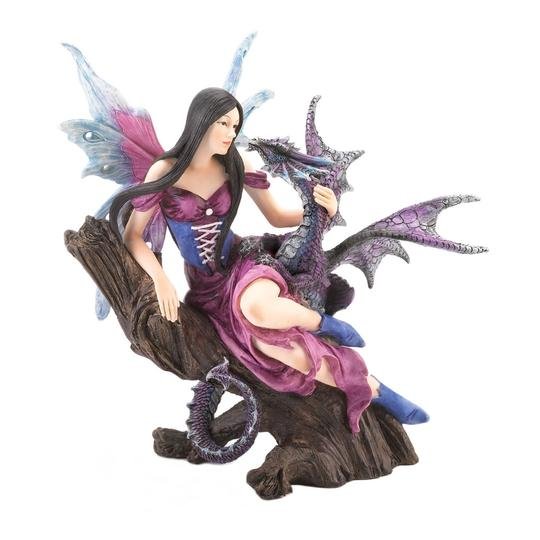 FAIRY AND DRAGON FIGURINE