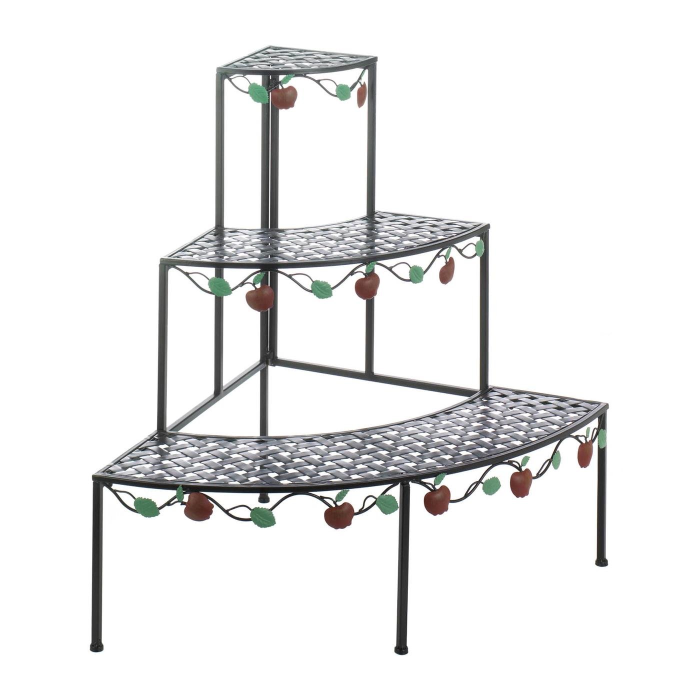 COUNTRY APPLE 3 TIER PLANT STAND