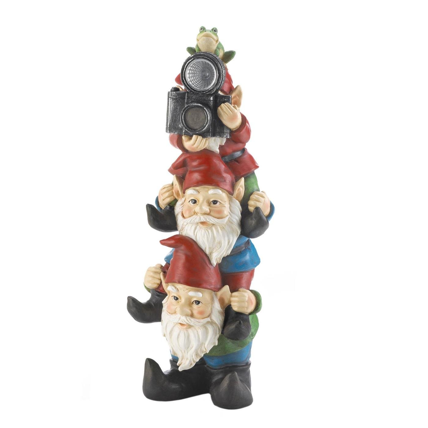 STACKED SOLAR GNOME FIGURINE