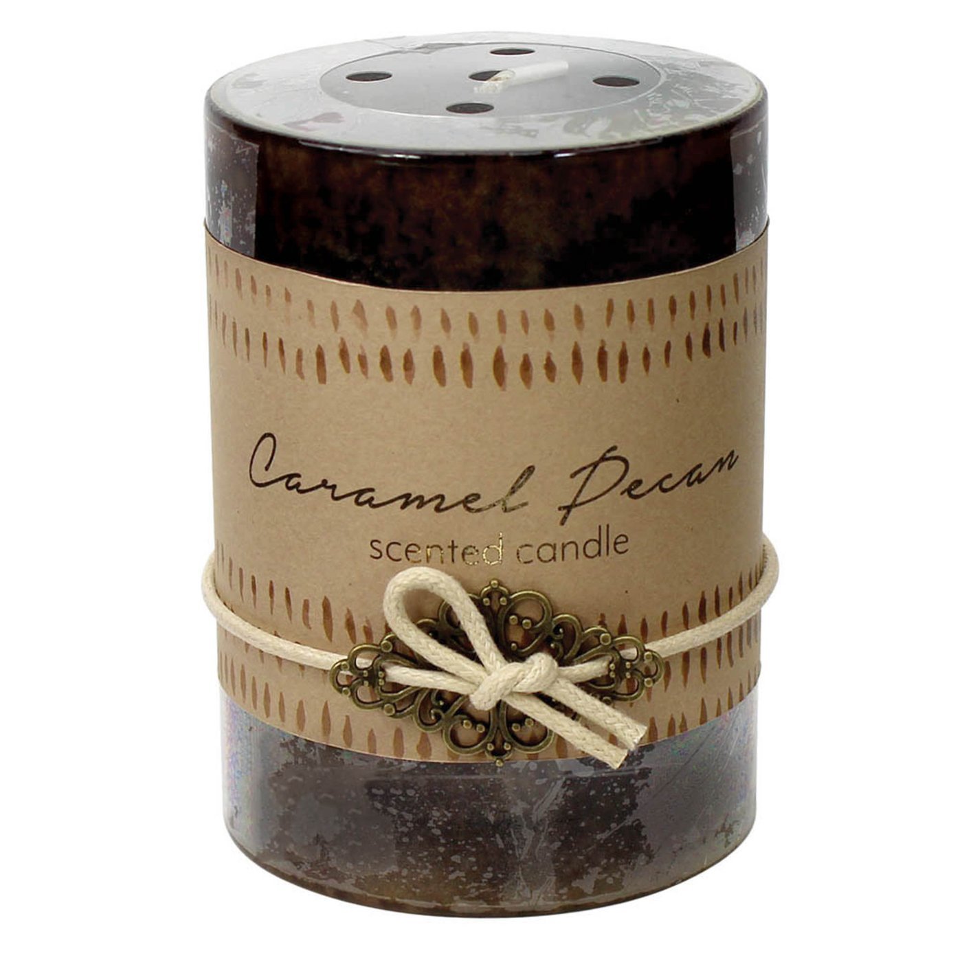 CARAMEL PECAN PILLAR CANDLE 3X4